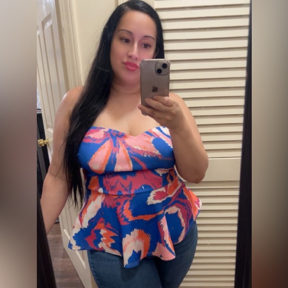 Strapless peplum top from Fashion to Figure - Picture 7 of 8